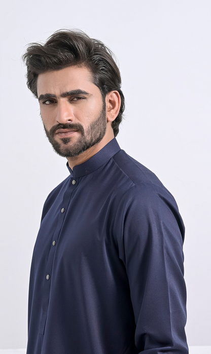 Kurta Pajama (Adeeb Series) Navy Blue