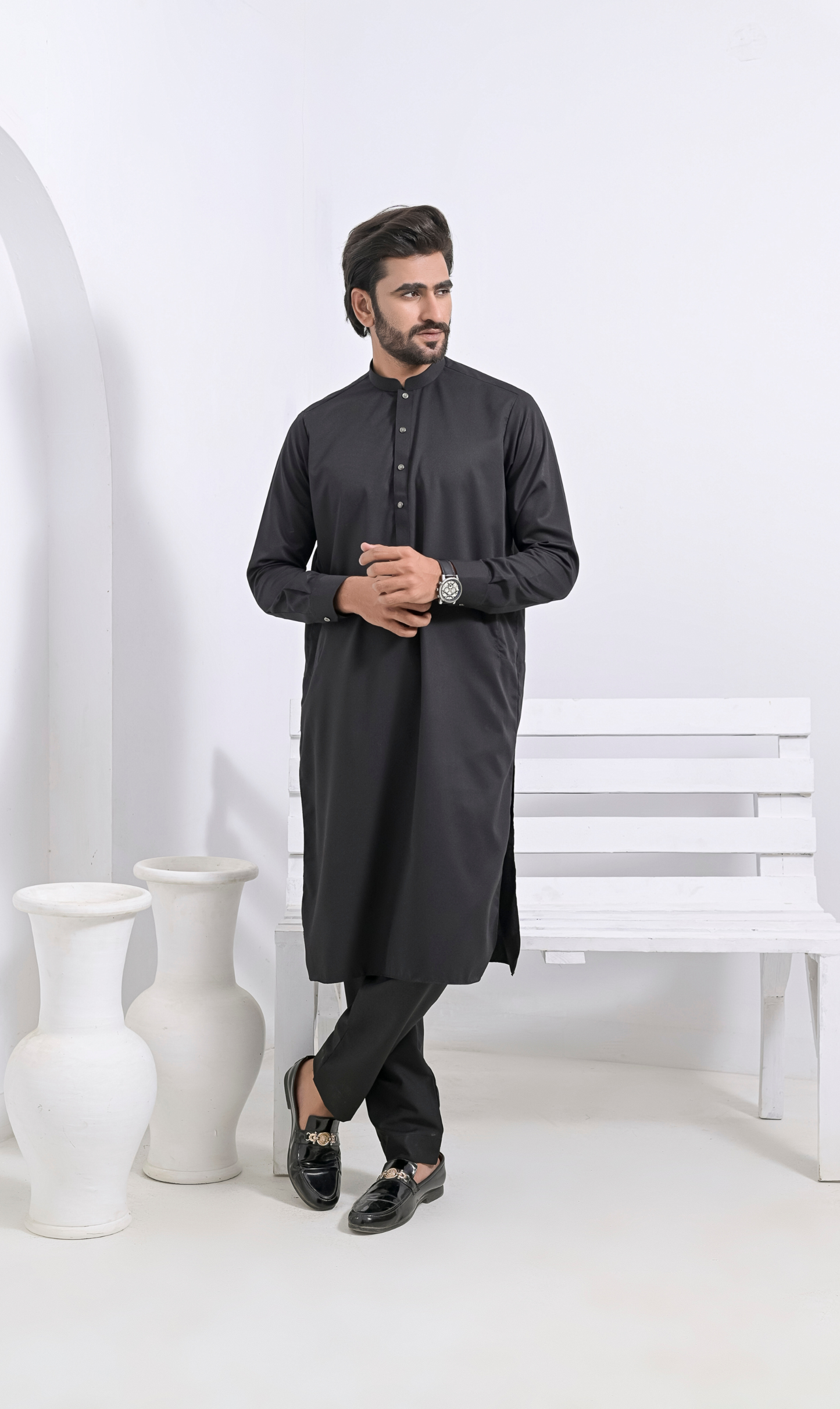 Kurta Pajama (Adeeb Series) Black