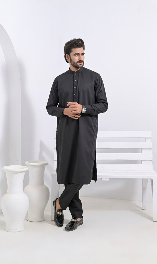 Kurta Pajama (Adeeb Series) Black